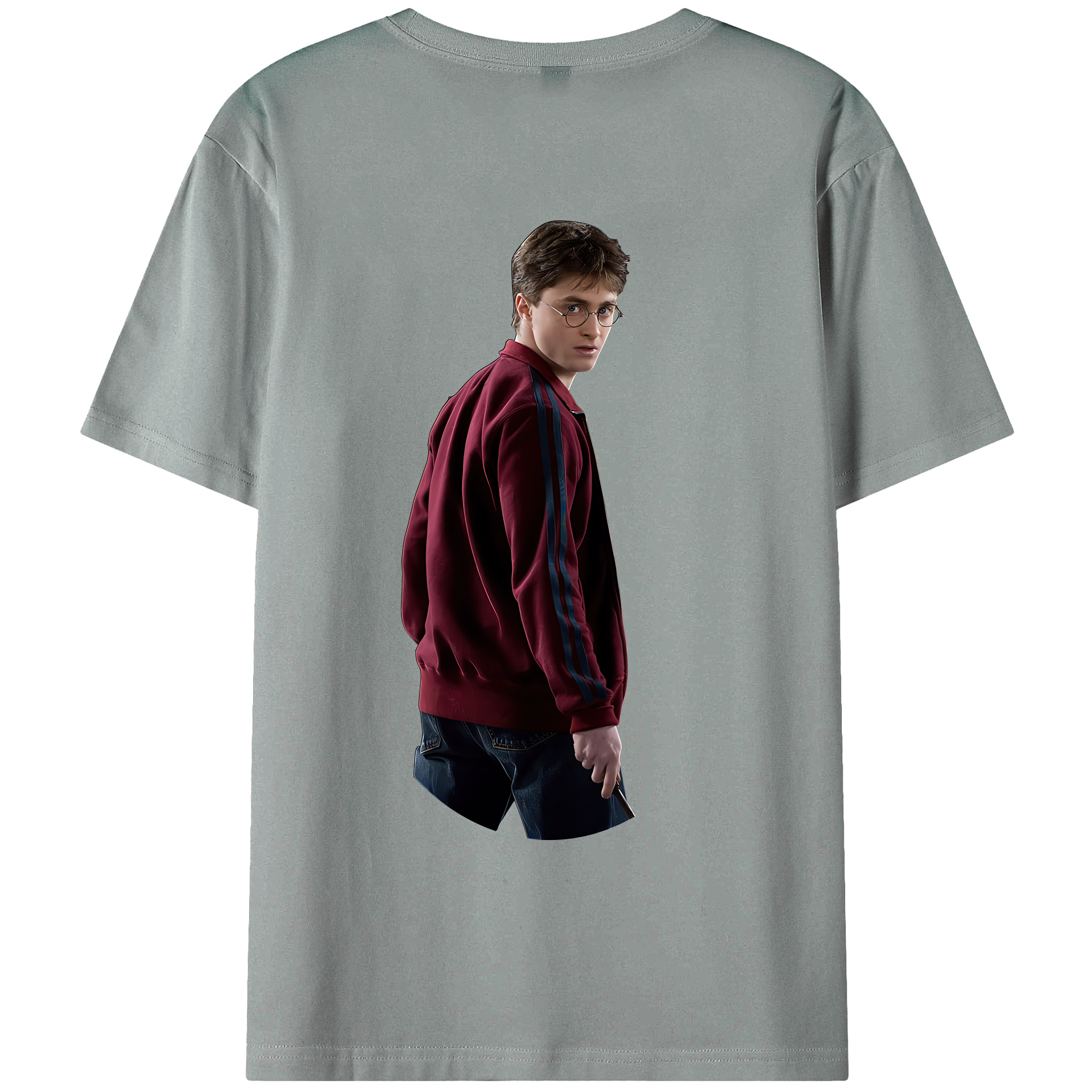 （画像用） Harry Potter ハリー・ポッターシリーズ 綿100％ メンズ半袖Tシャツ（バックプリント） 通気性